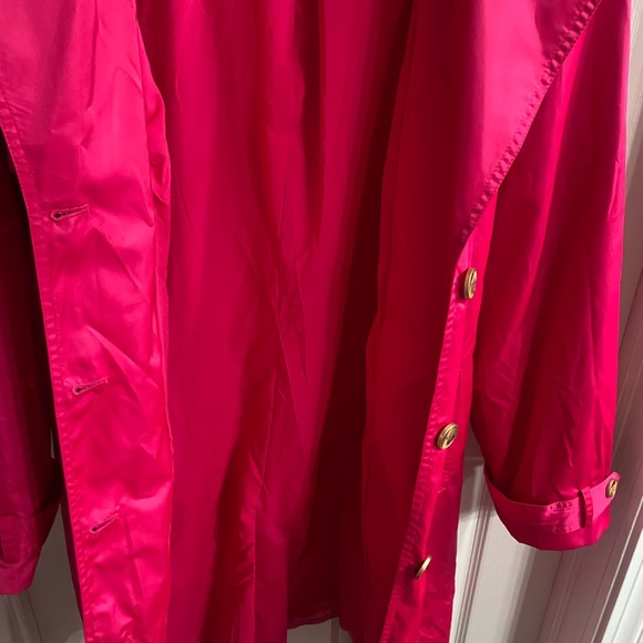 Chico's Vibrant Hot Pink Trench Coat with Tie Belt - Picture 7 of 11